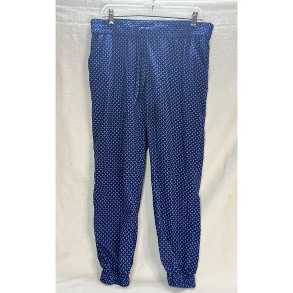 aerie Pants - Women's Size Large Aerie Blue Purple Patterned Lightweight Jogger Pants